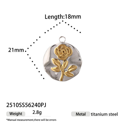 Titanium Steel Love Charms Jewelry Accessories In White