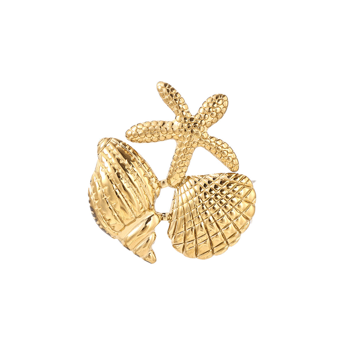 Ocean Pattern Jewelry Accessory In 304 Stainless Steel With Electroplated Finish