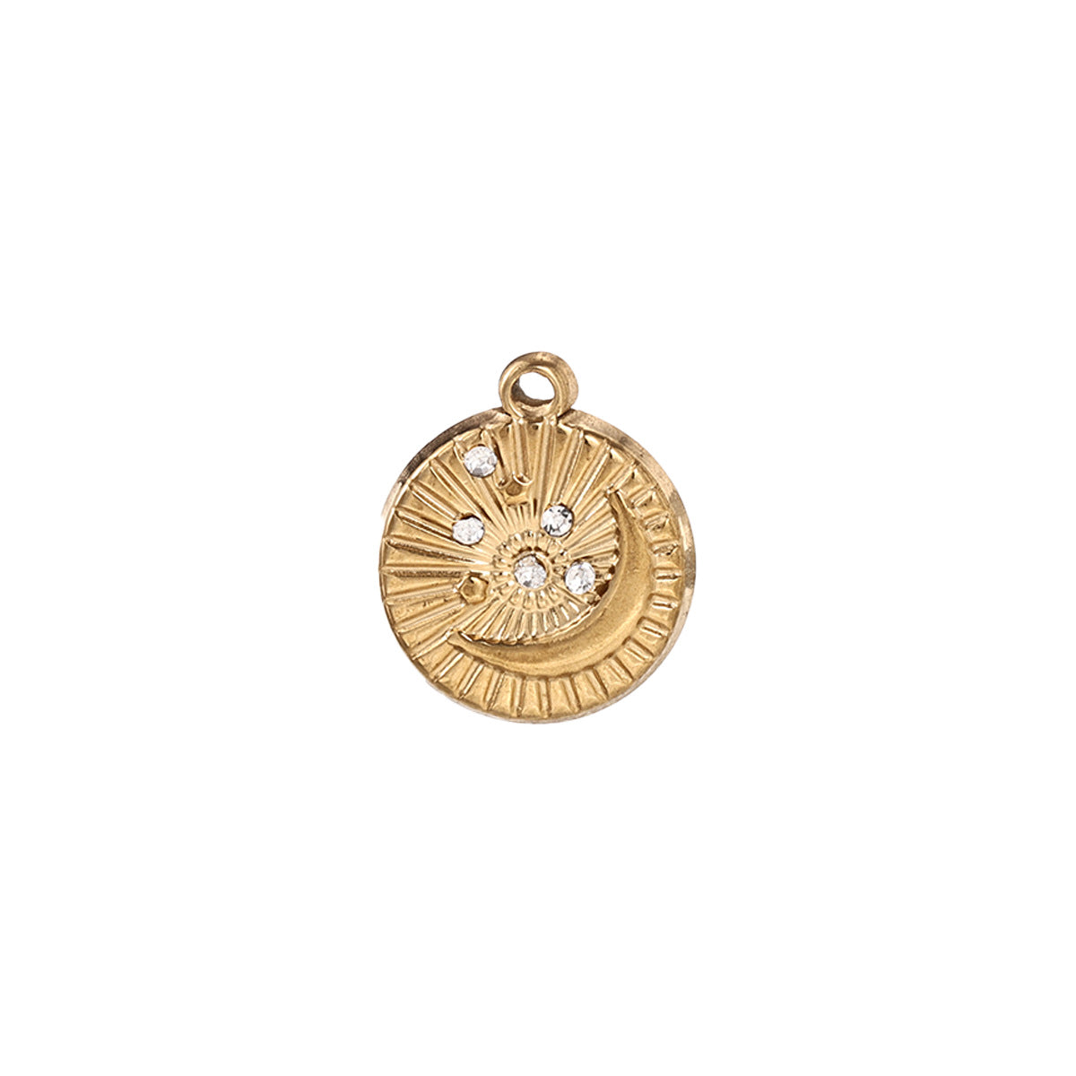 Moon Pattern Jewelry Accessory Made Of Durable Titanium Steel, Stylish And Elegant Design