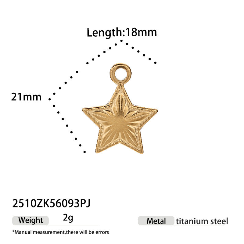 Moon Pattern Jewelry Accessory Made Of Durable Titanium Steel, Stylish And Elegant Design