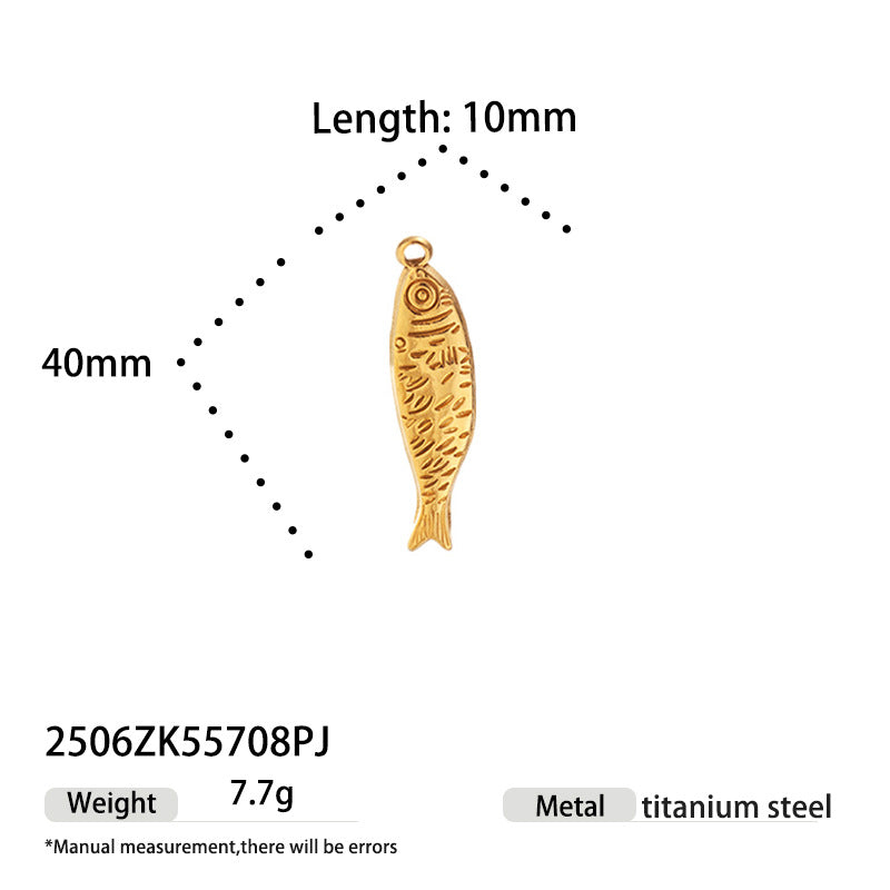 Ocean Pattern Jewelry Accessory In 304 Stainless Steel With Electroplated Finish