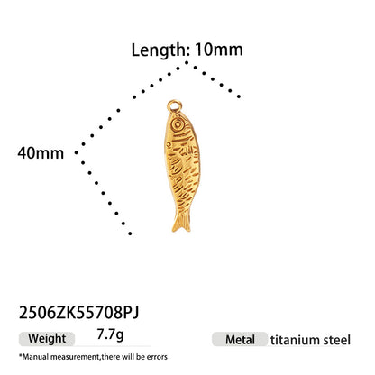 Ocean Pattern Jewelry Accessory In 304 Stainless Steel With Electroplated Finish