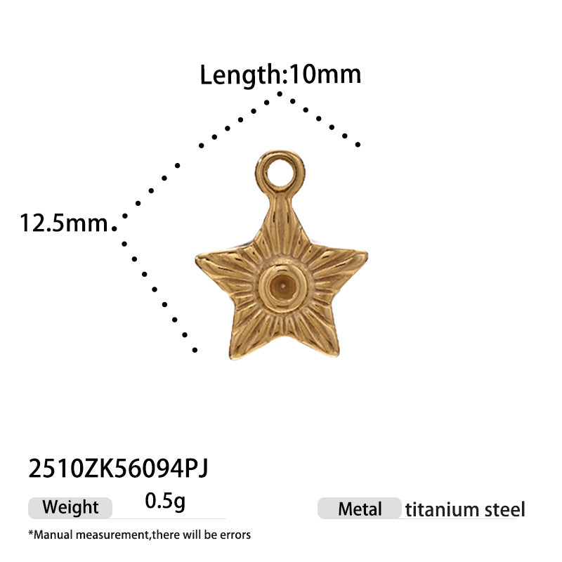 Moon Pattern Jewelry Accessory Made Of Durable Titanium Steel, Stylish And Elegant Design
