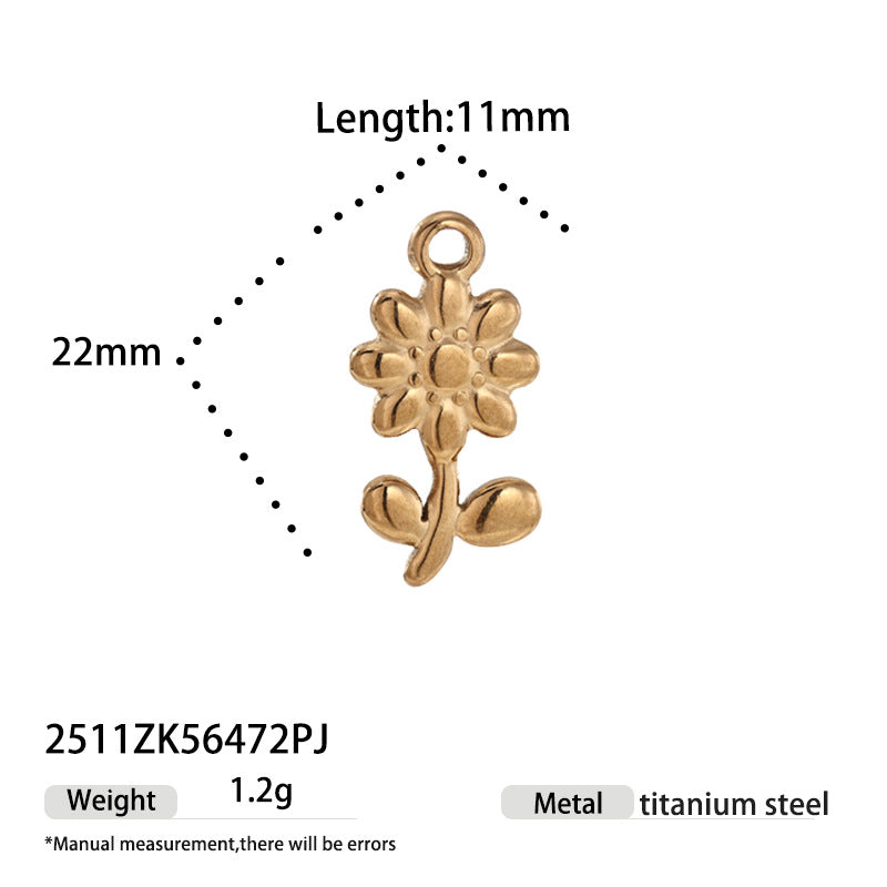 Elegant Jewelry Accessories Featuring Flower Patterns Made Of Durable Titanium Steel