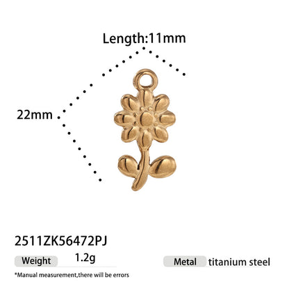 Elegant Jewelry Accessories Featuring Flower Patterns Made Of Durable Titanium Steel