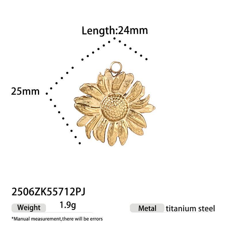 Elegant Jewelry Accessories Featuring Flower Patterns Made Of Durable Titanium Steel