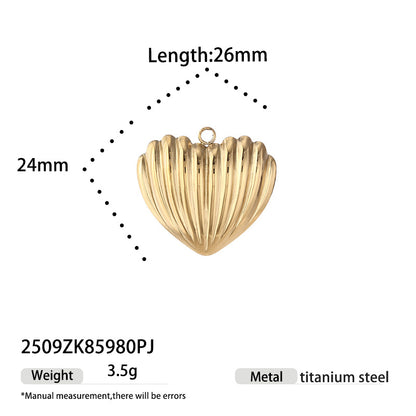 Heart Shape Jewelry Accessory In Durable Titanium Steel, Stylish And Elegant Design
