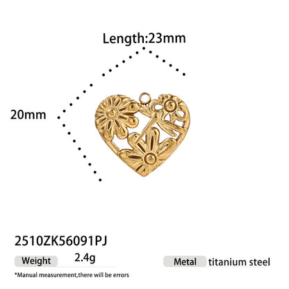 Heart Shape Jewelry Accessory In Durable Titanium Steel, Stylish And Elegant Design