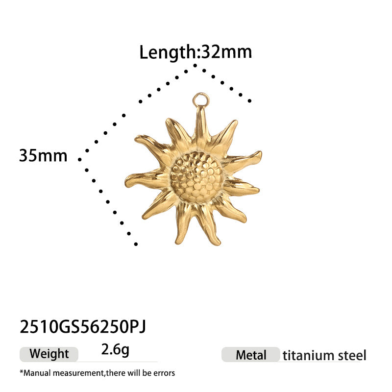 Elegant Jewelry Accessories Featuring Flower Patterns Made Of Durable Titanium Steel