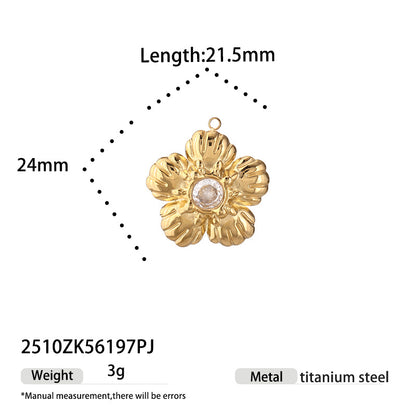 Elegant Jewelry Accessories Featuring Flower Patterns Made Of Durable Titanium Steel