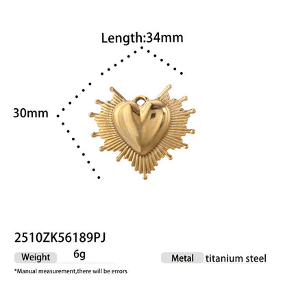 Heart Shape Jewelry Accessory In Durable Titanium Steel, Stylish And Elegant Design