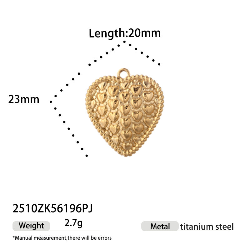 Heart Shape Jewelry Accessory In Durable Titanium Steel, Stylish And Elegant Design