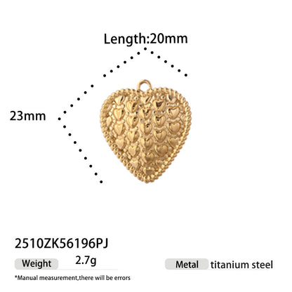 Heart Shape Jewelry Accessory In Durable Titanium Steel, Stylish And Elegant Design