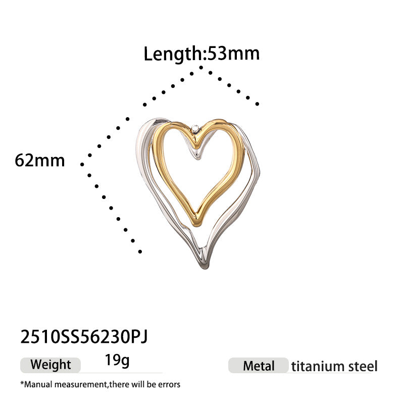 Ocean Love Charms Jewelry Accessories In Silver Titanium Steel