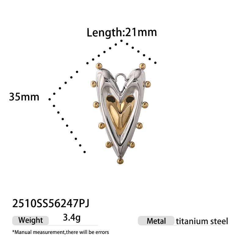 Ocean Love Charms Jewelry Accessories In Silver Titanium Steel