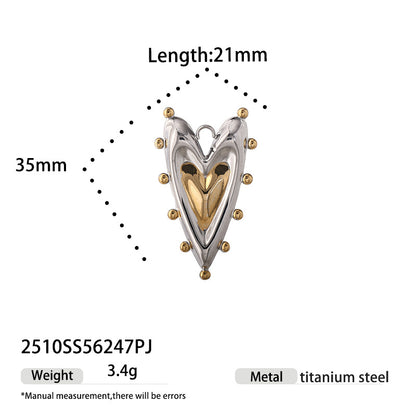 Ocean Love Charms Jewelry Accessories In Silver Titanium Steel