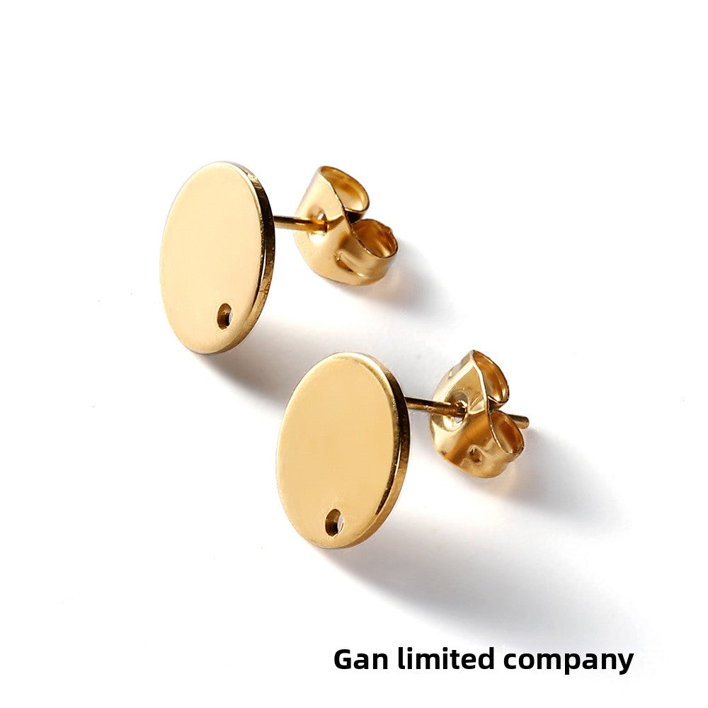 Cute Heart Shape Earring Findings In Golden Color, 10 PCS/Package With Hole Size 1~1.9mm Jewelry Accessories