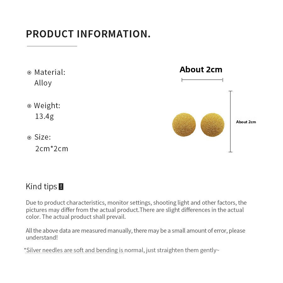 For Stud Earrings In Golden Alloy, Elegant And Durable Jewelry Accessory