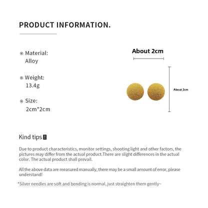 For Stud Earrings In Golden Alloy, Elegant And Durable Jewelry Accessory