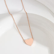 Through Hole Heart Necklace (Rose Gold)