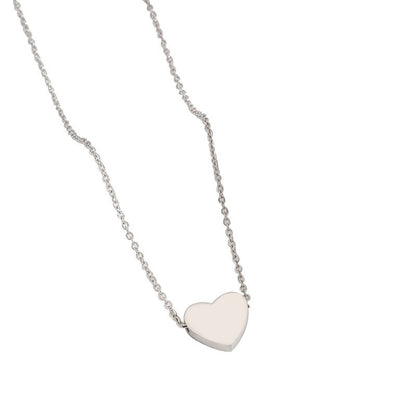 Heart Shape Necklace In Silver, Perfect For Elegant And Timeless Style