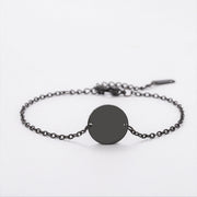 Black Inner Hole Round Cross Chain Bracelet