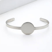 round Open-Ended Bracelet Silver