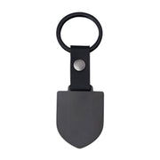 Black Leather 42.2 * 30mm Shield Keychain
