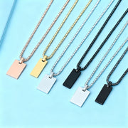 Silver 25X10mm Square Hole Rectangle (excluding Chain)