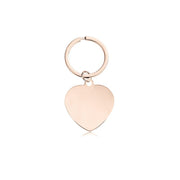 20mm Heart-shaped Rose Gold + Rose Gold Key Ring (assembled)