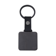 Black Leather 35mm Square Keychain