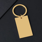 45*27mm Rectangular Gold + Gold Keychain (assembled)