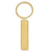 Glossy gold single-sided pit strip + gold key ring (assembled)