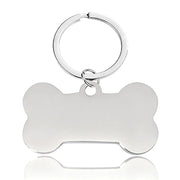 Silver small bones + silver key ring (assembled)