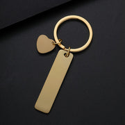 Gold Long Strip + Gold Angled Heart + Gold Key Ring (assembled)
