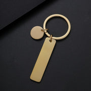 Gold strip + golden small circle + gold key ring (assembled)