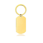 36*22mm (sharp corner) gold military card + Gold Key Ring (assembled)