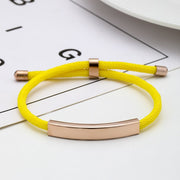 Yellow String Bracelet Rose Gold