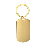 40*24mm (rounded) gold military card + Gold Key Ring (assembled)