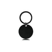 15mm Inner Hole Round Black + Black Keychain (assembled)