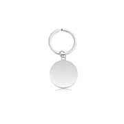 15mm Outer Hole Round Silver + Silver Key Ring (assembled)