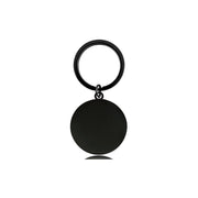 15mm Outer Hole Round Black + Black Key Ring (assembled)