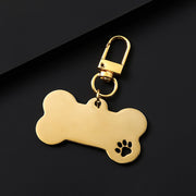 Gold Small Bones (hollow Dog Paw) + 34mm Door Latch