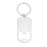 Bottle opener Silver + silver key ring (assembled)