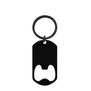 Bottle opener black + black key ring (assembled)