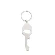 Multifunctional bottle opener Silver + silver key ring (assembled)