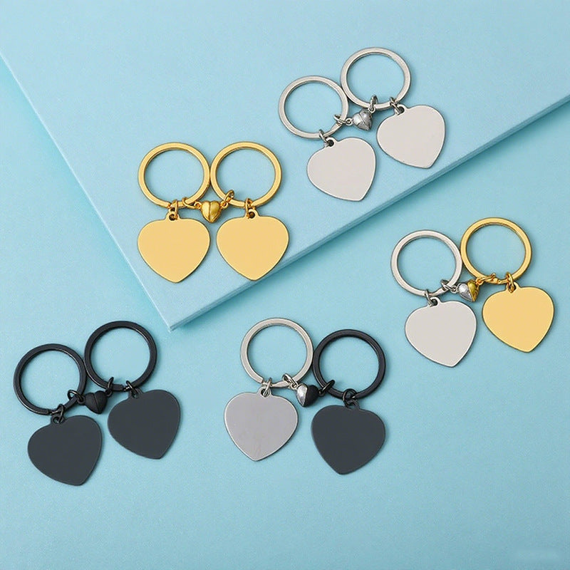 Geometric Electroplated Key Chains Made Of Durable 304 Stainless Steel In Silver Finish