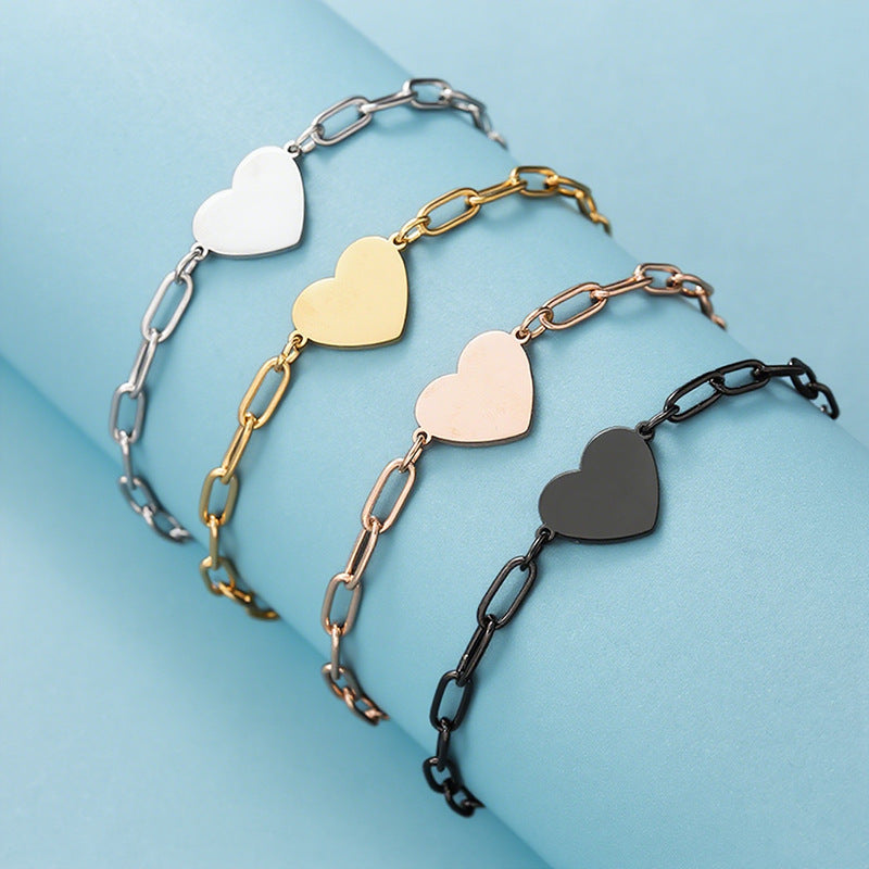 Heart Shape Bracelet In Silver, Elegant Design For Everyday Wear