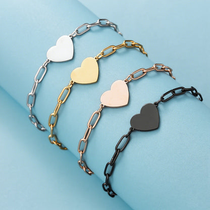 Heart Shape Bracelet In Silver, Elegant Design For Everyday Wear