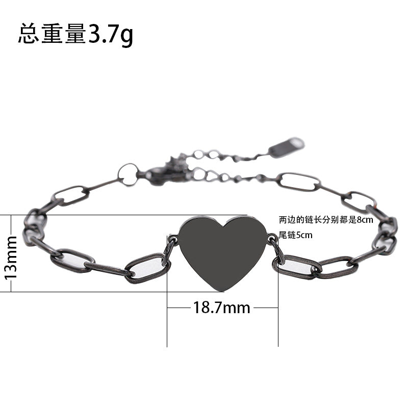 Heart Shape Bracelet In Silver, Elegant Design For Everyday Wear